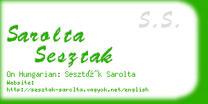 sarolta sesztak business card